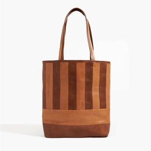 Nimes Striped Cabildo Tote Bag in Saddle - Like new